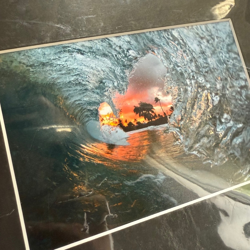 Scuba‎ Tom Pink Wave Photo Print Brennecke Beach Kauai Art 5x7" surf sunset